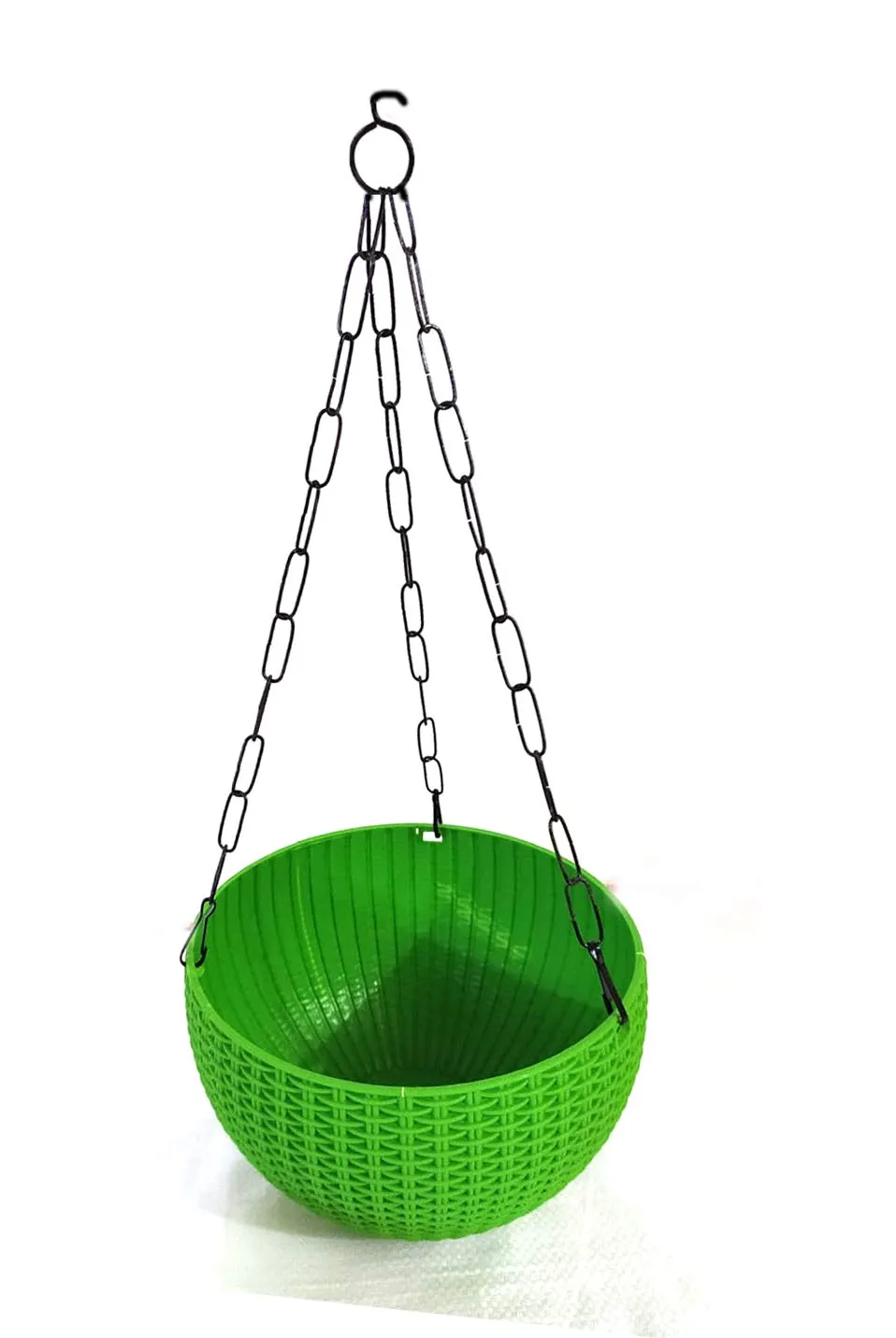 21 cm Green Rattan Hanging Planter with Chain