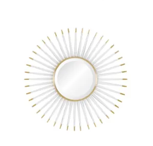 Acrylic & Brass Starburst Mirror by Mirror Home