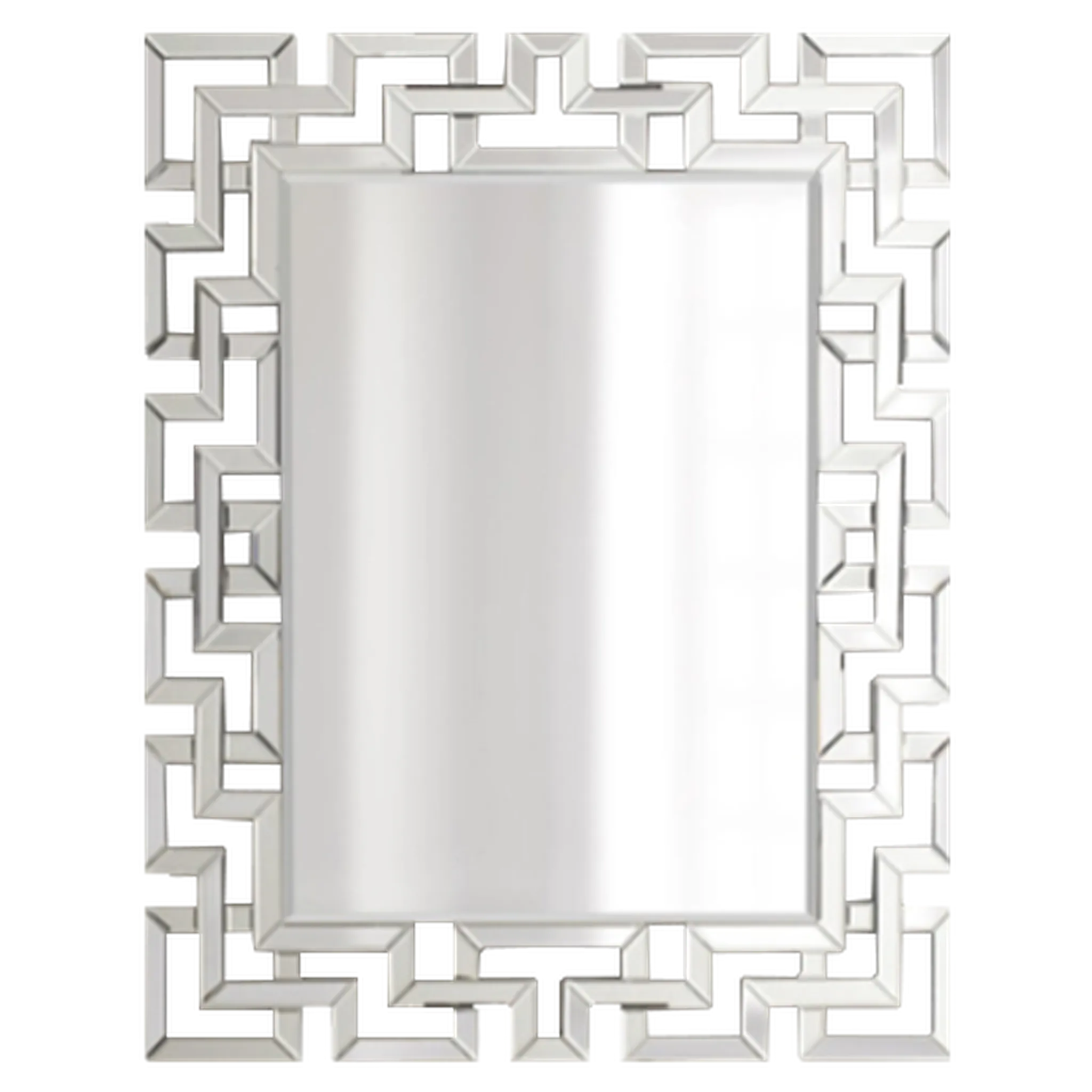 Afina Modern Luxe 32" x 42" Rectangular Contemporary Openwork Decorative Wall Mirror