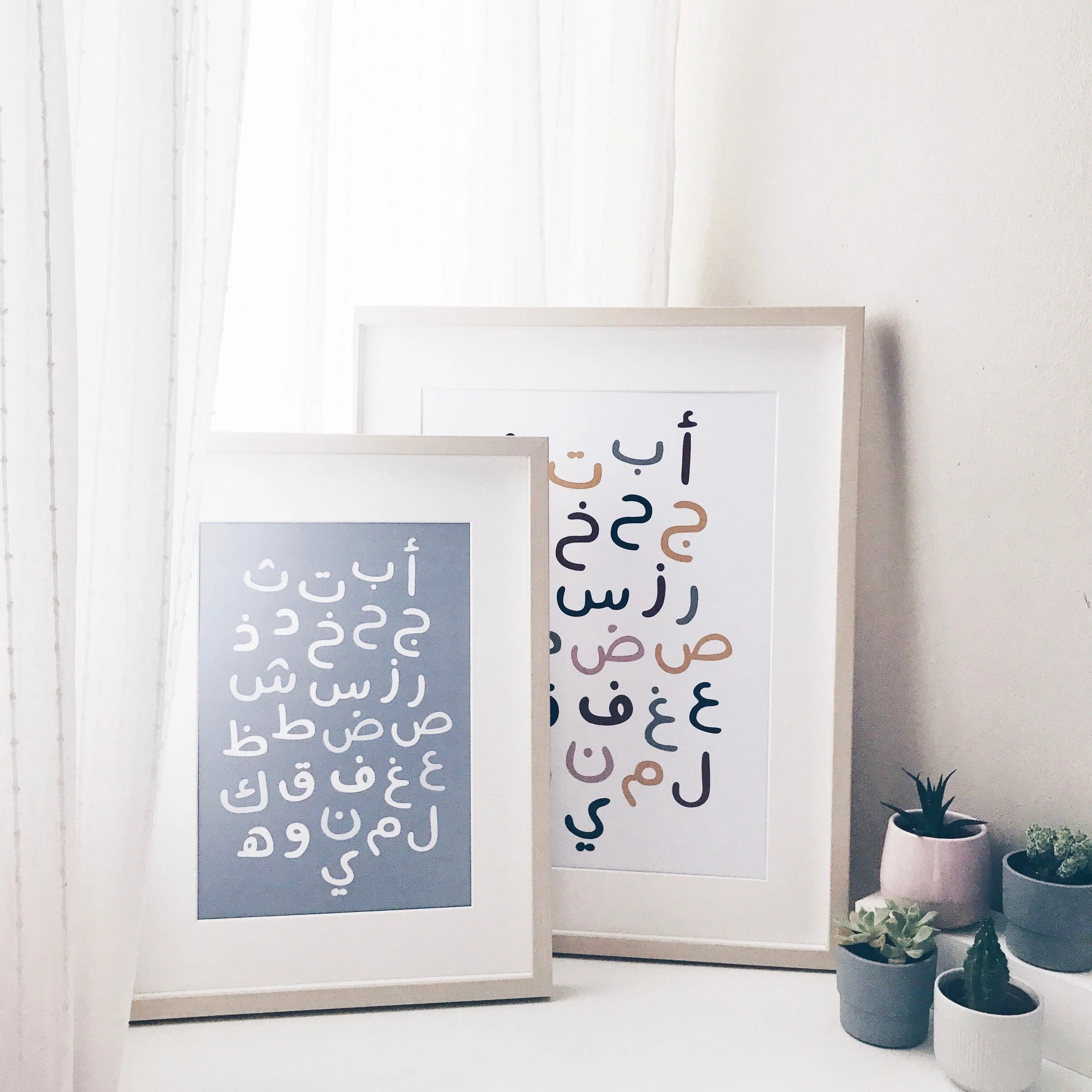 Arabic Alphabets : Blue