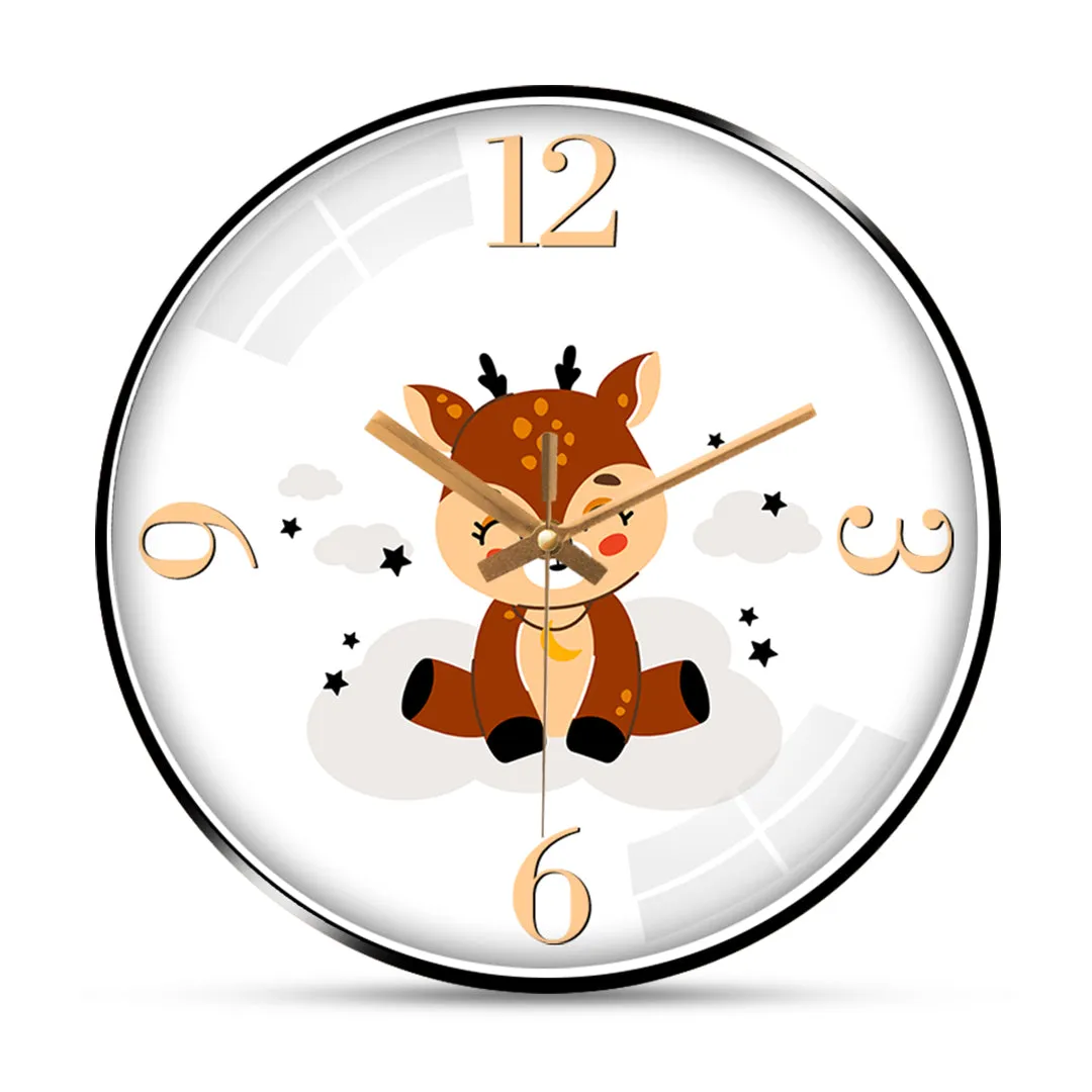 Baby deer wall clock
