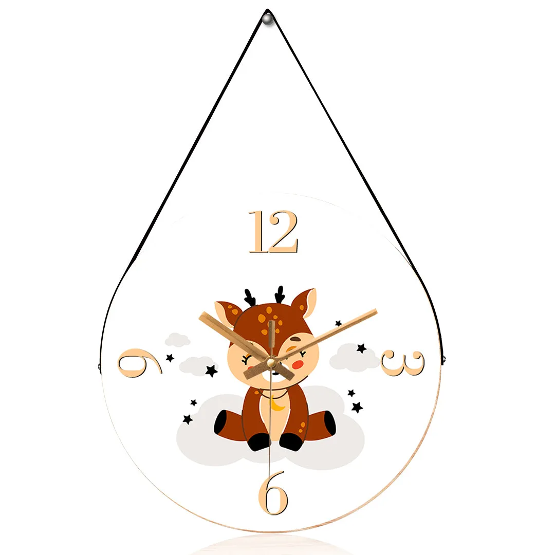 Baby deer wall clock