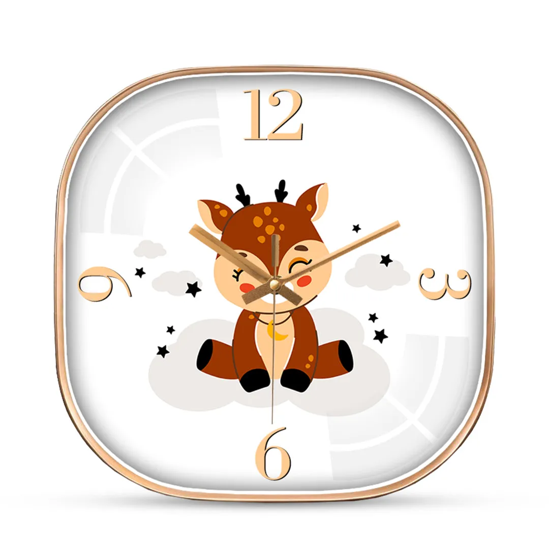 Baby deer wall clock