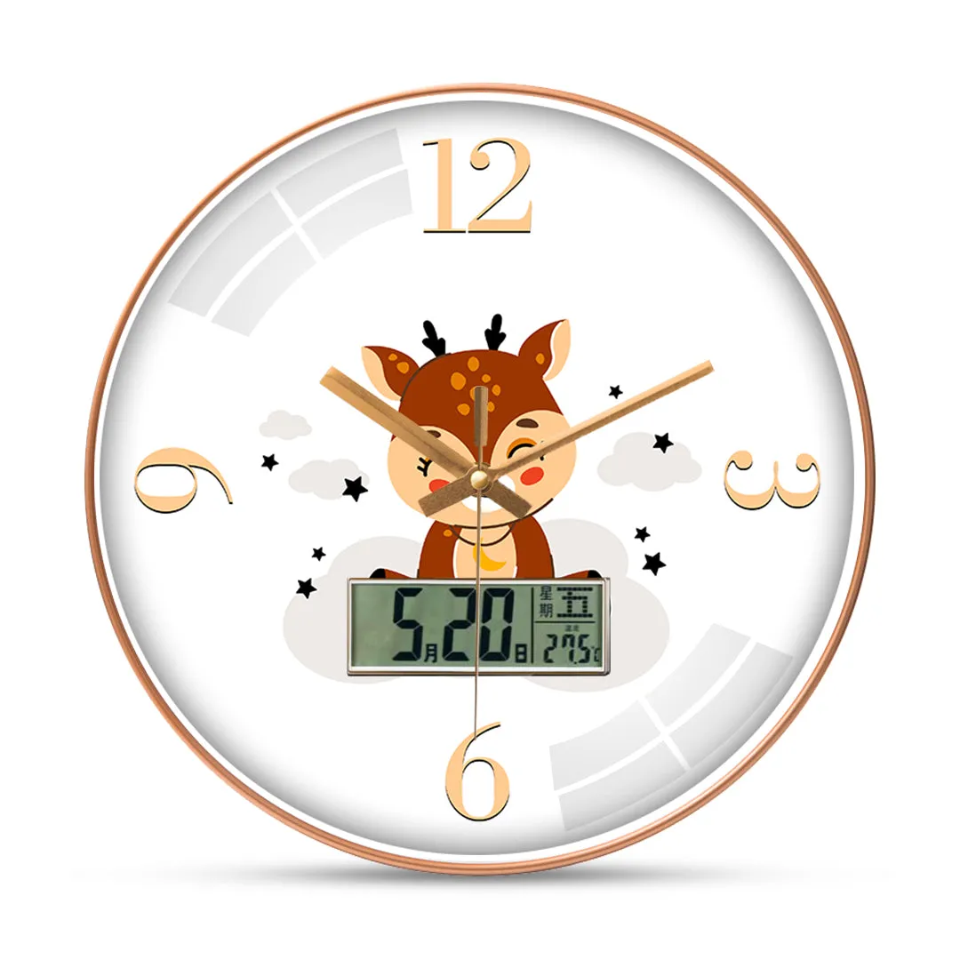 Baby deer wall clock