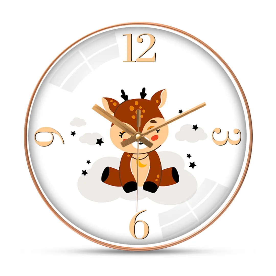 Baby deer wall clock