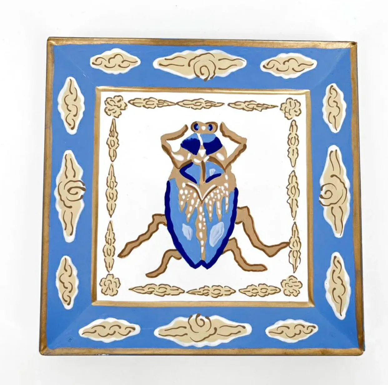 Blue Buggy Tray by Dana Gibson