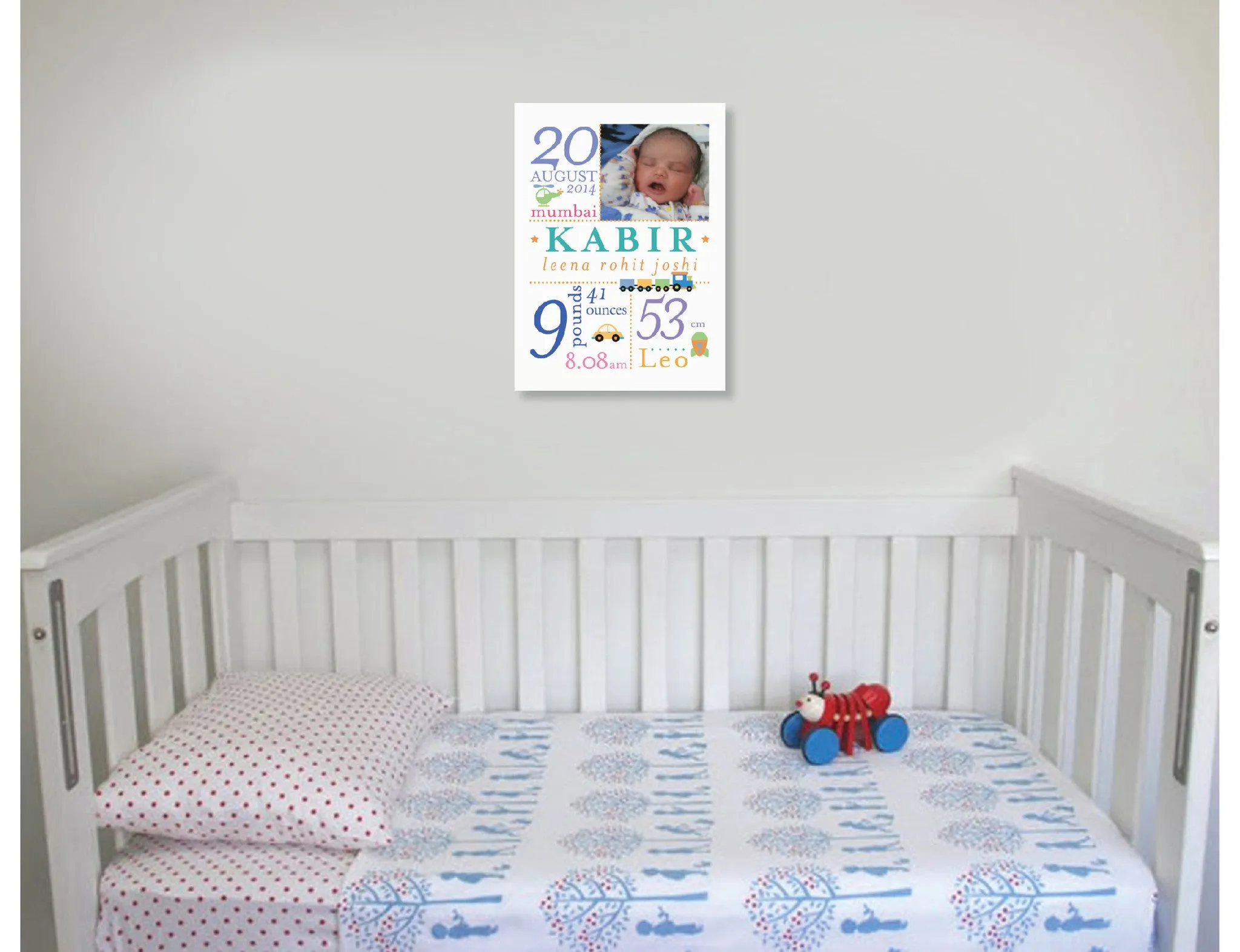 Canvas Birth Details Frame <br> Transport