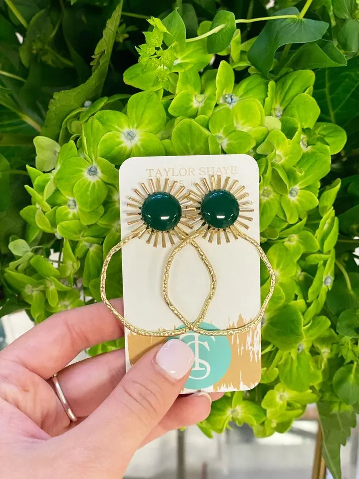 Colorful sunburst hoops
