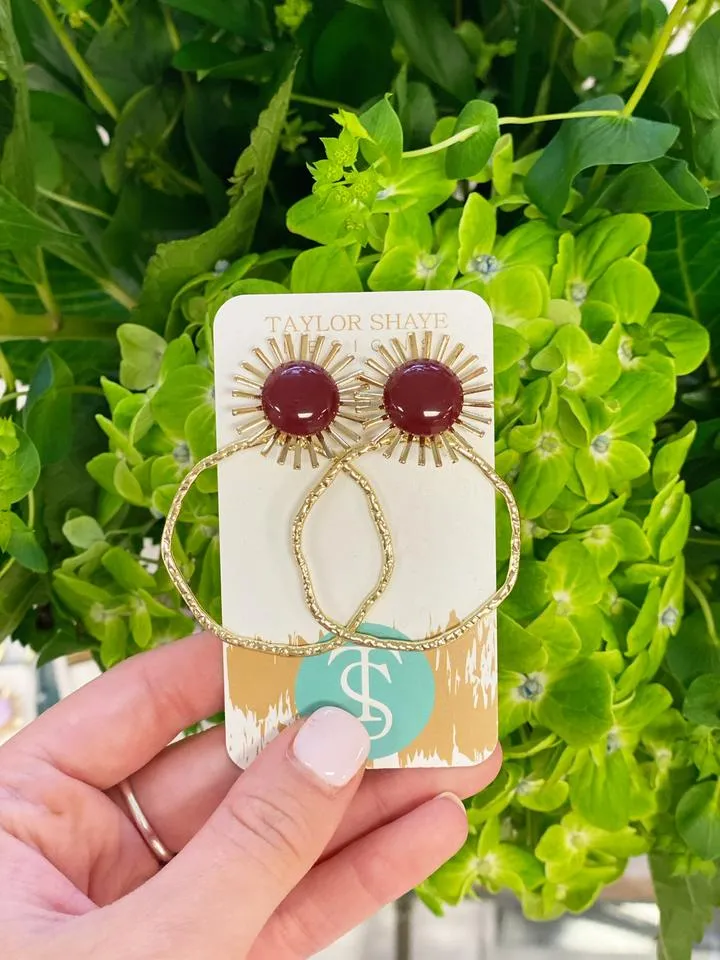 Colorful sunburst hoops