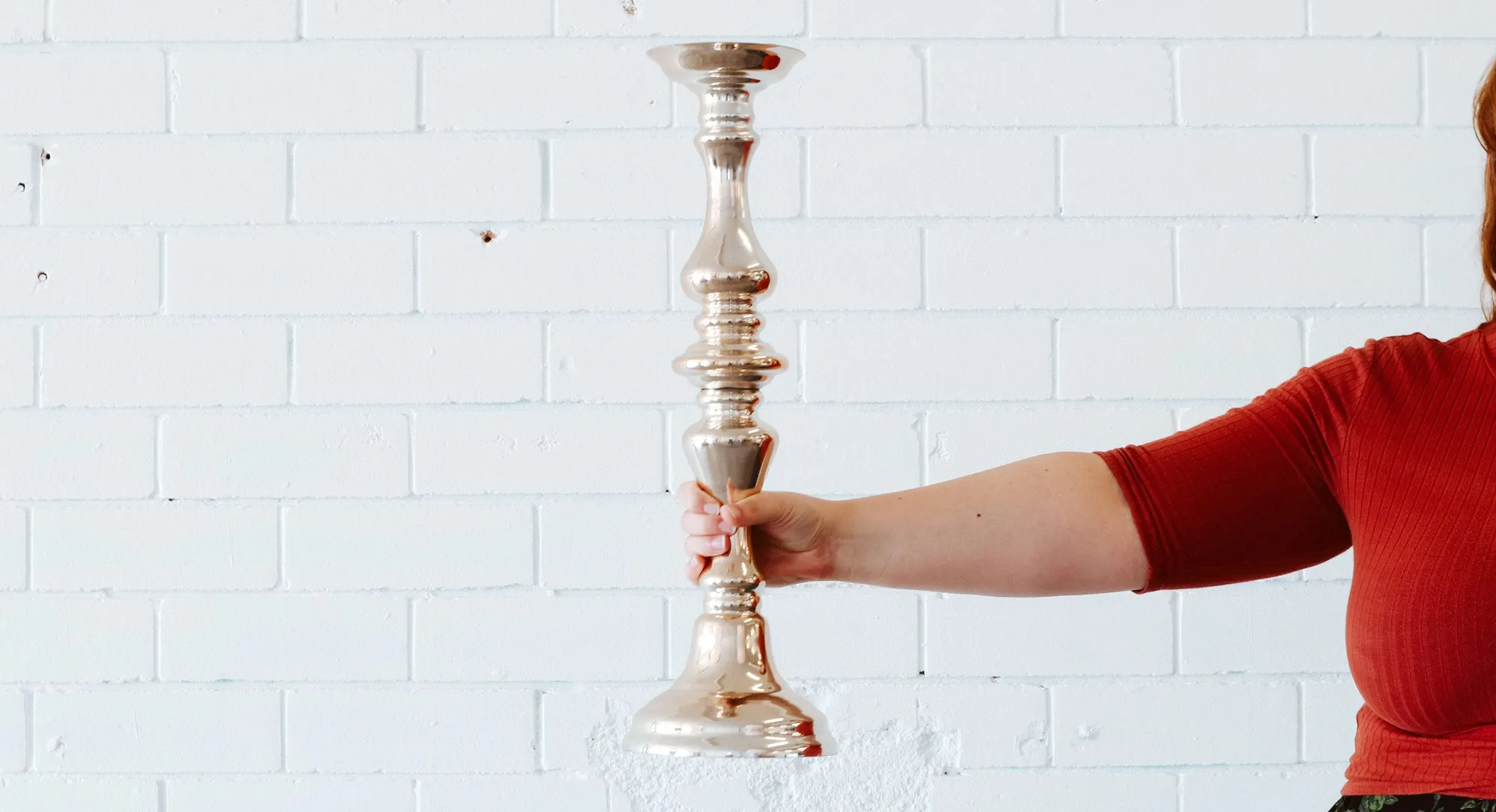 Gold Glass Candelabra - Tall