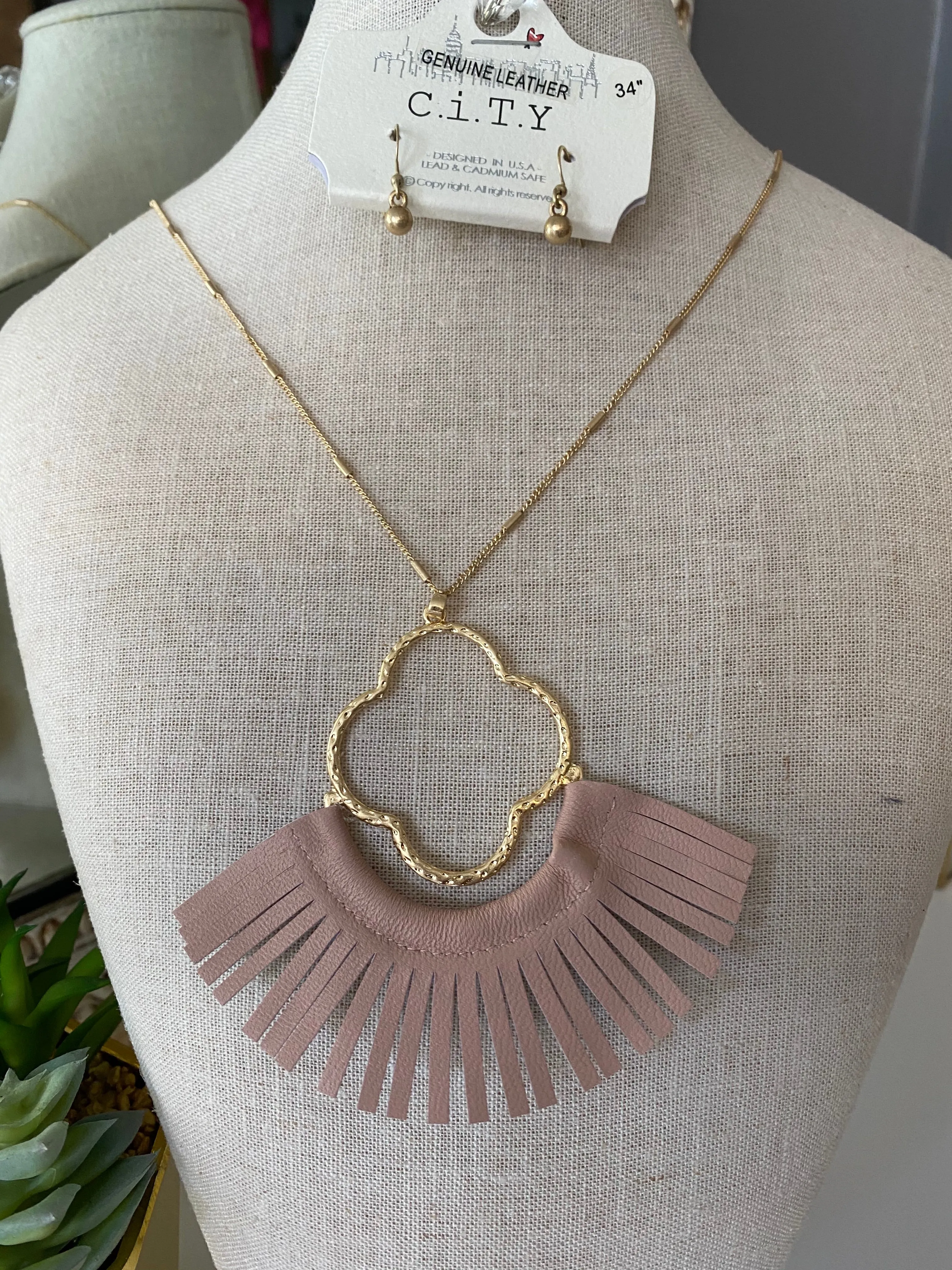 Long Ornate Necklace Set