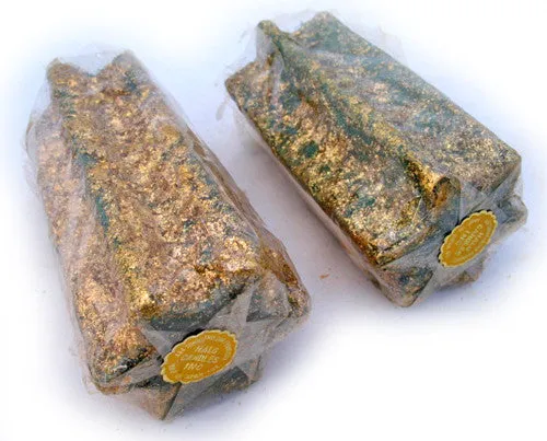 LOT 2 Glitters GOLD GREEN STAR STARS CANDLE CANDLES Christmas Day Thanksgiving Holiday Handmade Decors Decorations