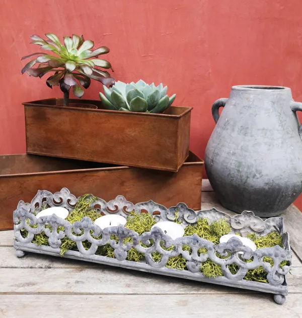 Ornate candle tray