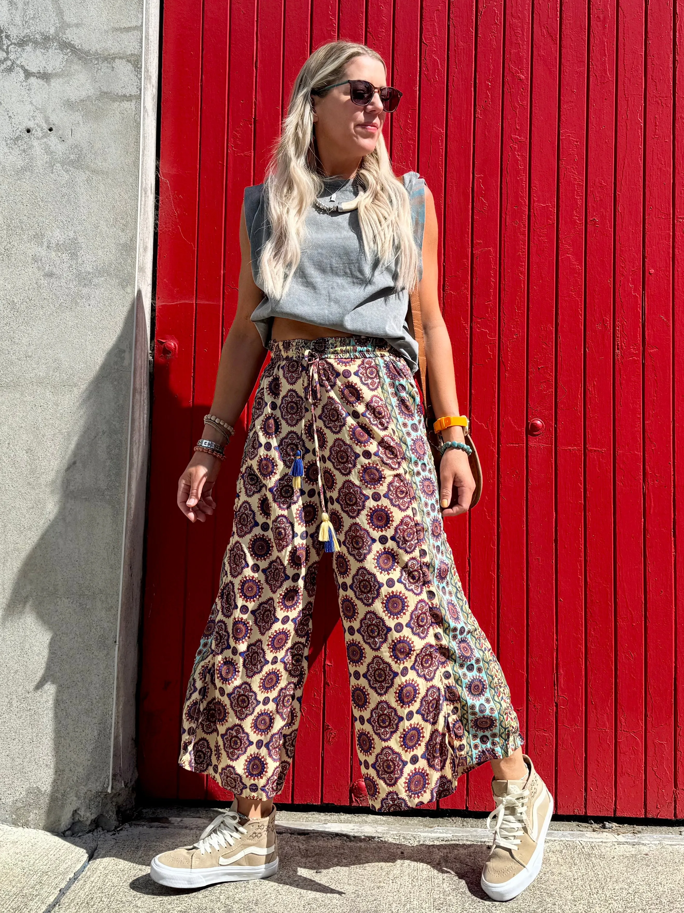 Ornate silk trousers