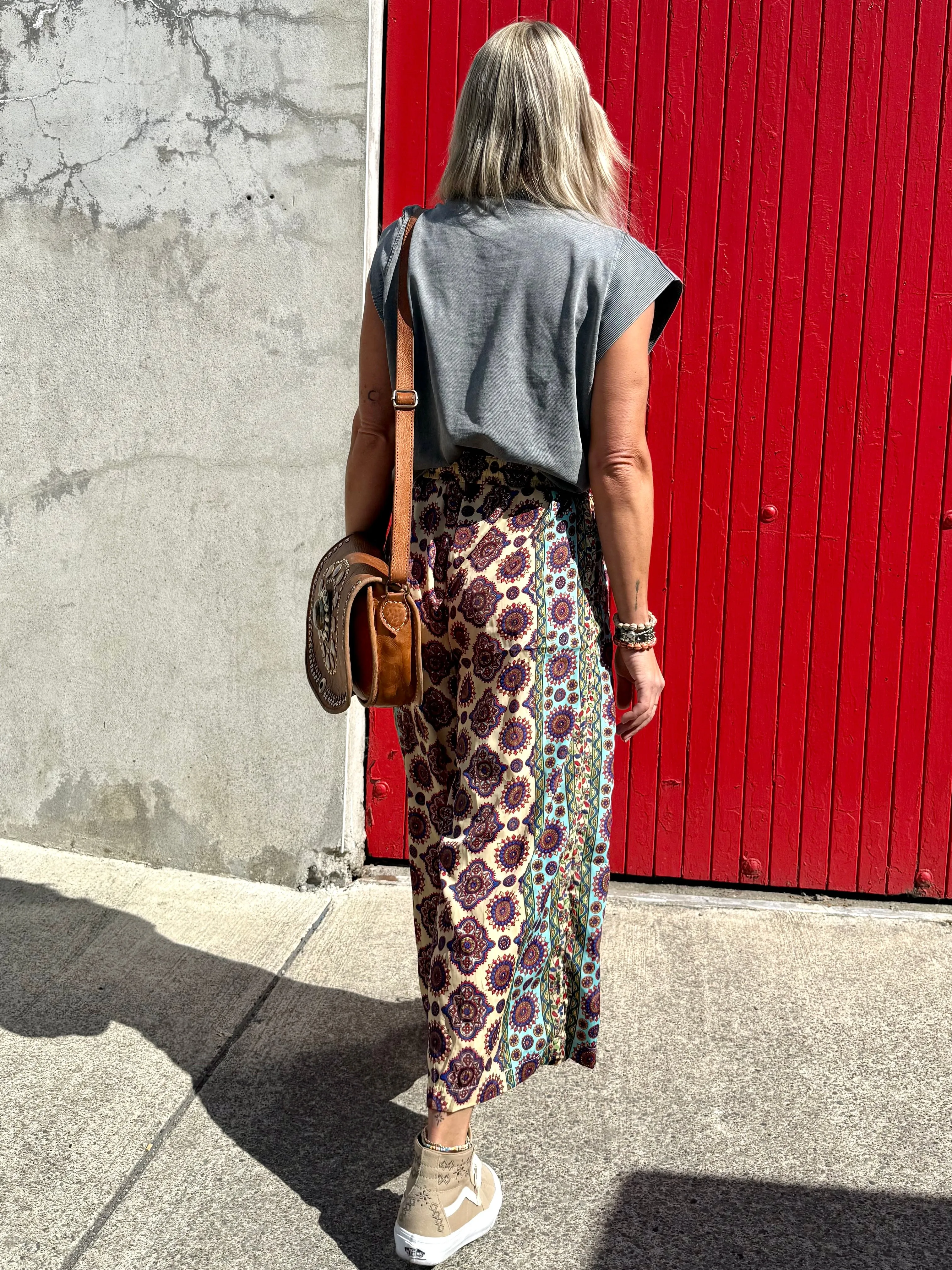 Ornate silk trousers