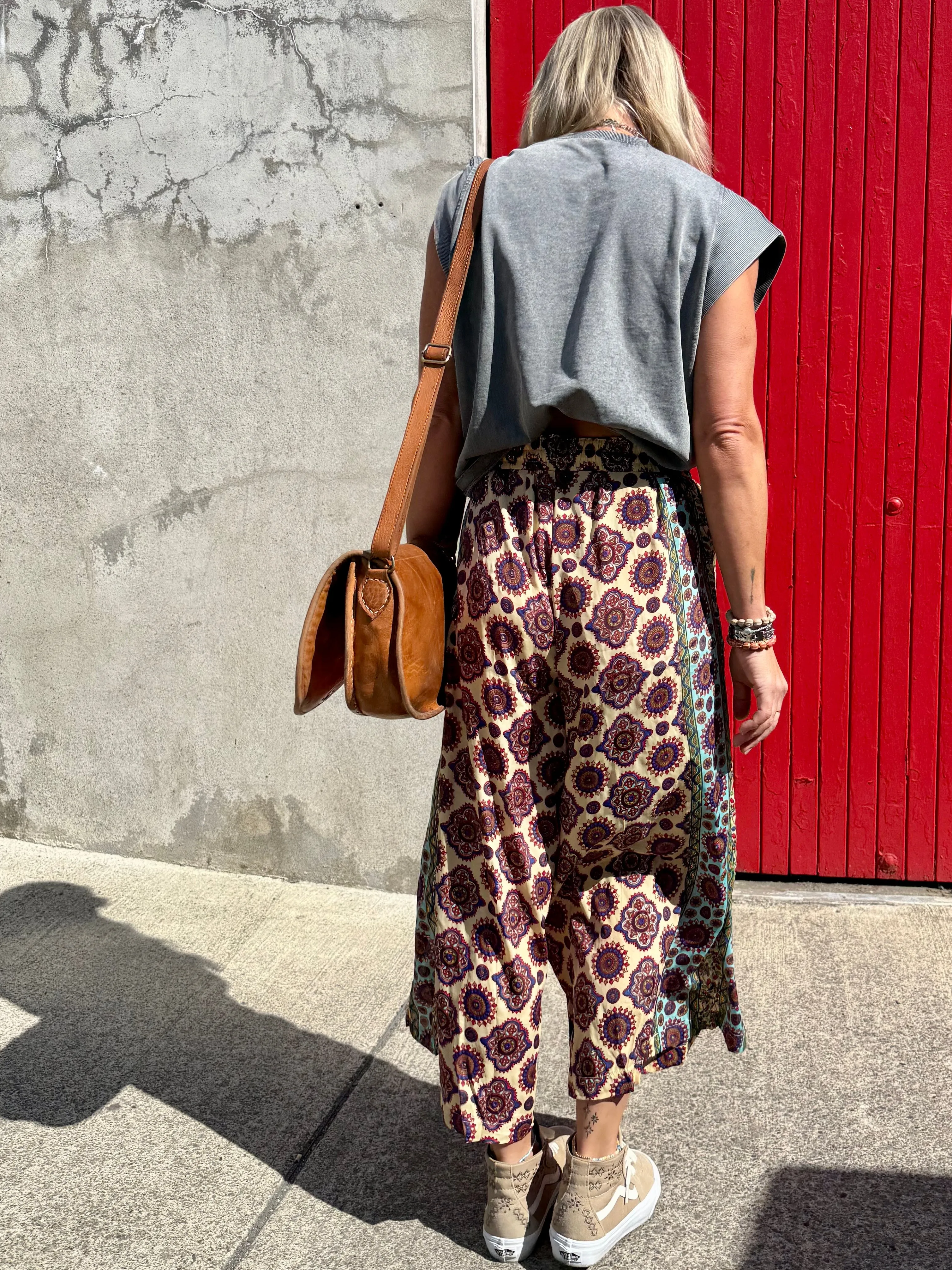 Ornate silk trousers