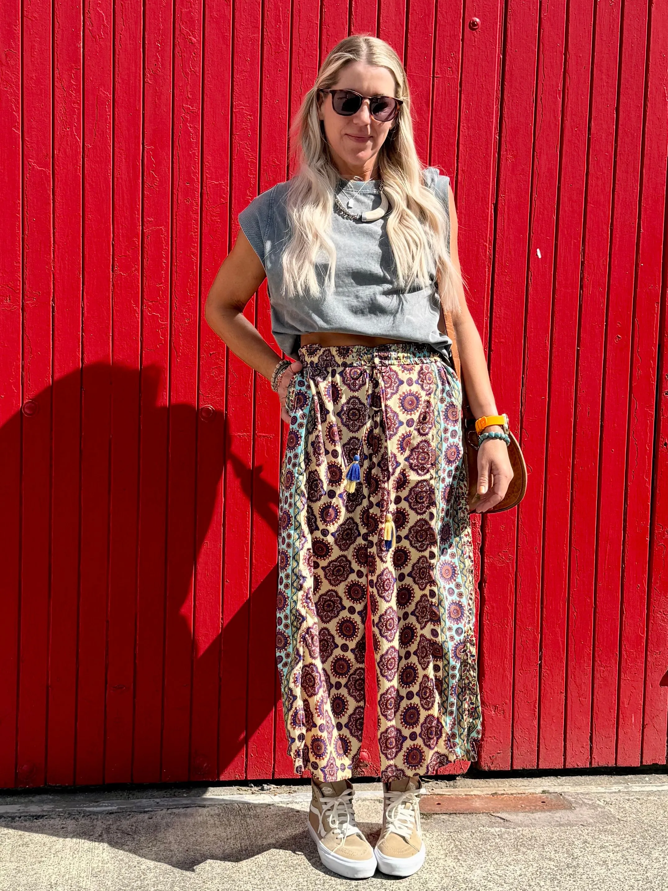 Ornate silk trousers