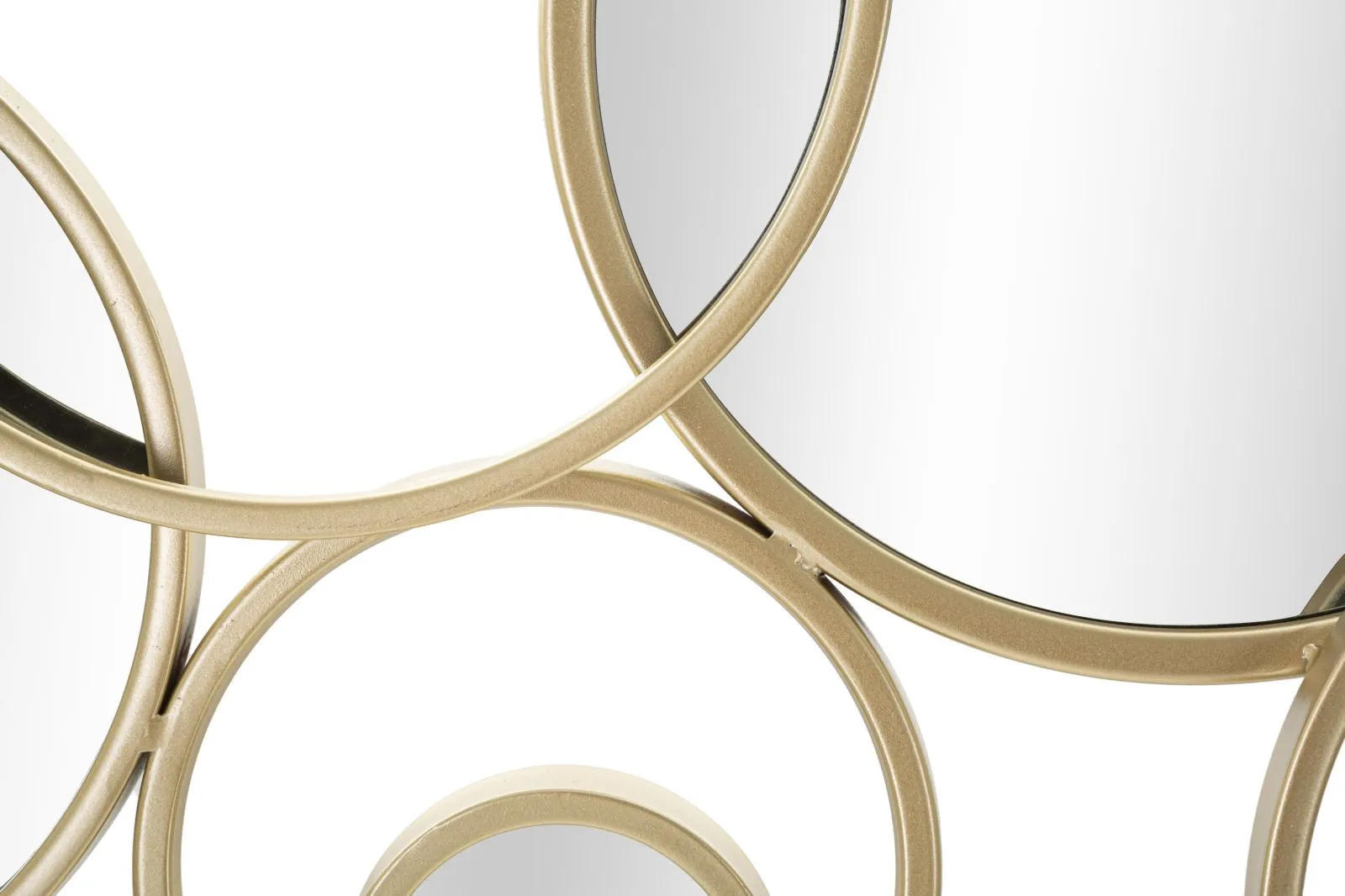 Small Round Wall Mirrors with Golden Round Frames