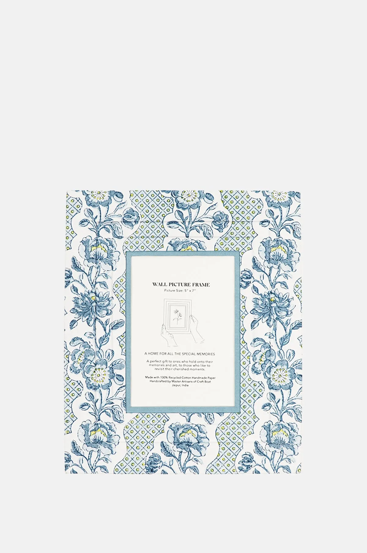 Wall Picture Frame Indigo Blooming Trellis