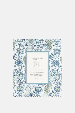 Wall Picture Frame Indigo Blooming Trellis